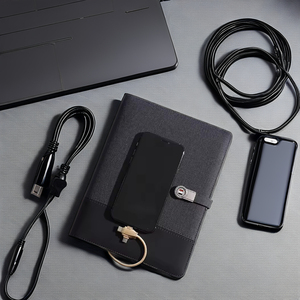 Cargador inalámbrico de alta calidad, Banco de energía, portátil, cubierta de Pu, carga inalámbrica personalizada, disco Usb, portátil con Banco de energía - Product Image 2