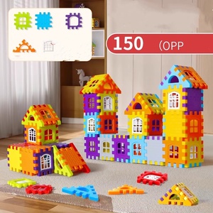 Nuevos niños construir casa bloques de construcción ensamblar juguetes rompecabezas partícula grande pared cuadrada Ventana Modelo Rompecabezas 3 años regalo - Product Image 4