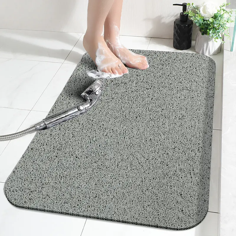 Alfombrilla antideslizante para suelo de baño, alfombrilla de anillo de seda para ducha de pie, alfombrilla de piedra para inodoro