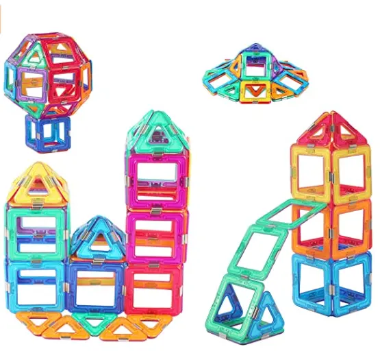 30 Stuk Magnetische Tegels Magneet Bouwstenen Stem Educatief Bouw Kit 3D Magnetische Speelgoed