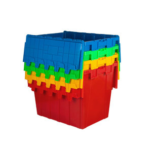 保管用リッドコンテナプラスチックトートムービングボックス付きリッドコンテナ - Product Image 3