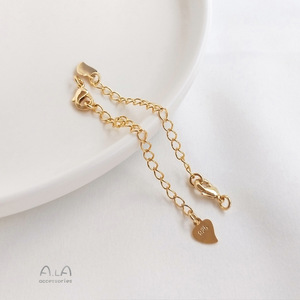 14K altın kaplı genişletilmiş uzatma kuyruk zinciri ıstakoz kanca bağlayıcı DIY takı yapımı renk tutma uzatma zinciri - Product Image 6