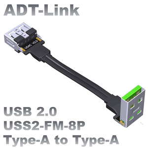 ADT USB2.0บางเฉียบสั้นสายเคเบิลชนิดแบน-ตัวผู้หญิงแหล่งจ่ายไฟสูงข้อมูล6A ชาร์จเร็วสาย0.2M 2M - Product Image 3