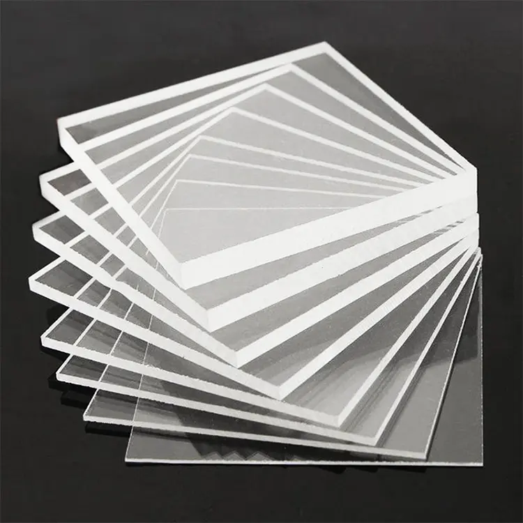 Hojas de vidrio Plexi de placa de acrílico transparente de tamaño personalizado de alta calidad hechas en China