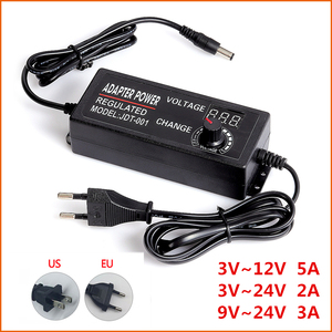 3V-12V 3V-24V 9V-24V ayarlanabilir adaptör ile ekran gerilim DC 5.5x2.1/2.5mm güç kaynağı ab tak 3 12 24 v şarj cihazı - Product Image 4