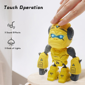 2022最新スタイルのミニロボットゴリラおもちゃロボット合金金属スマートロボットおもちゃ音とライト付き - Product Image 3