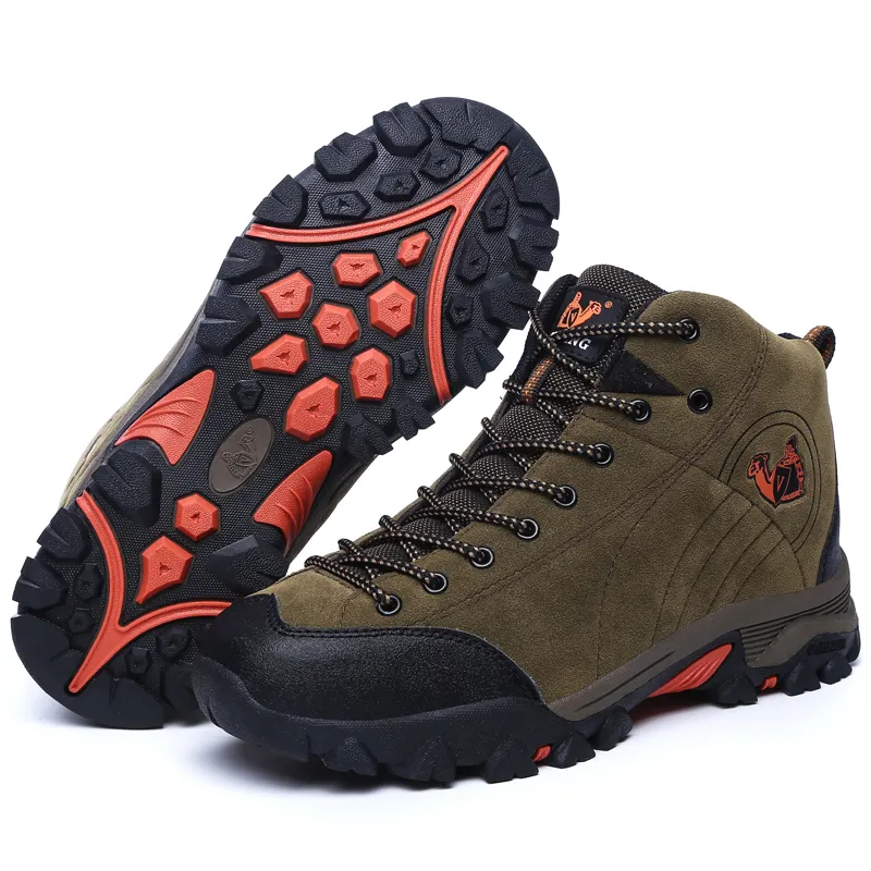 2020 new high-top non-slip and warm sport outdoor men hiking shoes