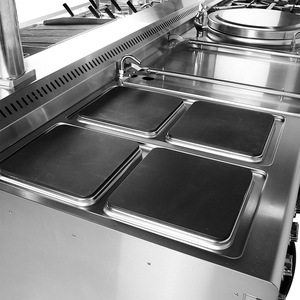 镀铬烹饪板2/3平板1/3凹槽电动台式烤盘商用不锈钢厨房烤架 - Product Image 5