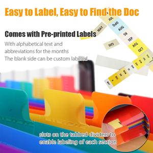 גודל אותיות A4 מותאם אישית 12 24 26 36 48 תוויות כיס פדפוליו הרחבת ארגונית אקורדיון תיקיות קבצים למסמכים - Product Image 3