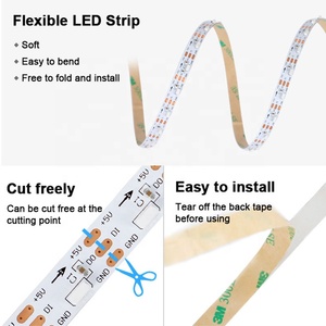 Yan görünüm programlanabilir Programmable 70led 5mm 8mm 10mm PCB LED bant yan yayan 5V dijital piksel LED şerit sıkı alan için