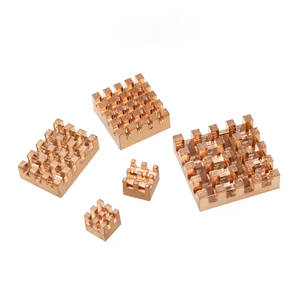 Raspberry Pi 5 Kupfer-Thermowaschbecken Chip Thermowaschbecken mit Backglue CPU-Speicher-Schlitz Waschbecken - Product Image 1
