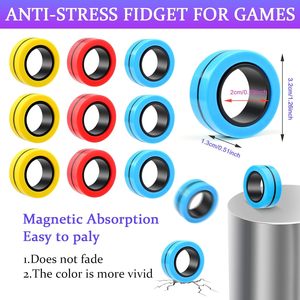 Lo lắng cứu trợ 3pcs thiết lập nhiều màu từ Nhẫn <span class=keywords><strong>spinner</strong></span> thần tài đồ chơi món quà mới lạ cho 8 + tuổi bé trai cô gái - Product Image 4