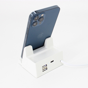 Tira de alimentación de escritorio con enchufe de extensión de múltiples funciones, soporte para teléfono con 3 Usb - Product Image 1