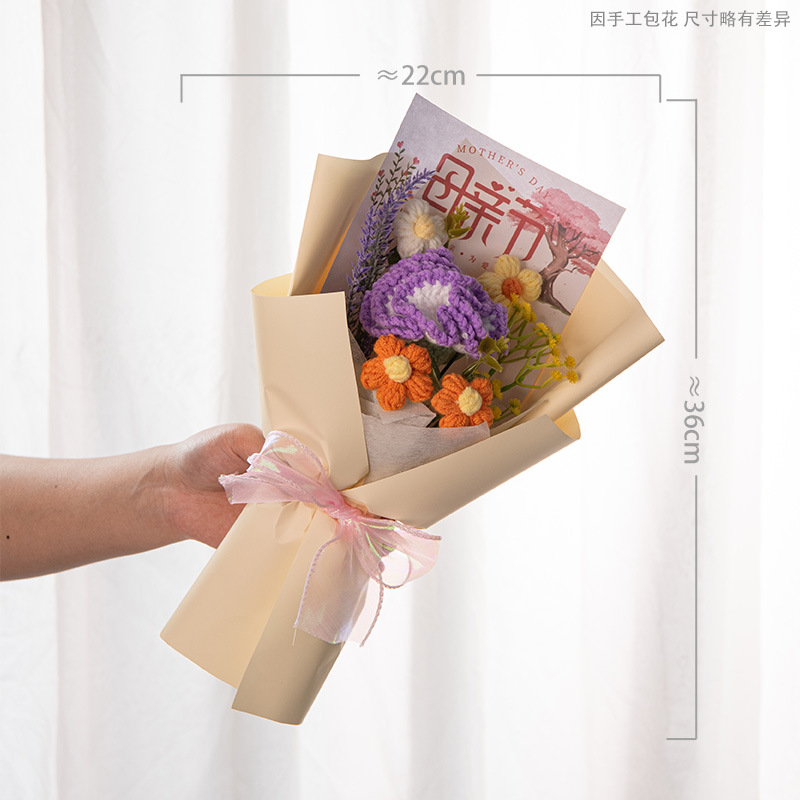 ช่อดอกไม้คาร์เนชั่นขนแกะสีม่วงไล่เฉดขนาดกลาง