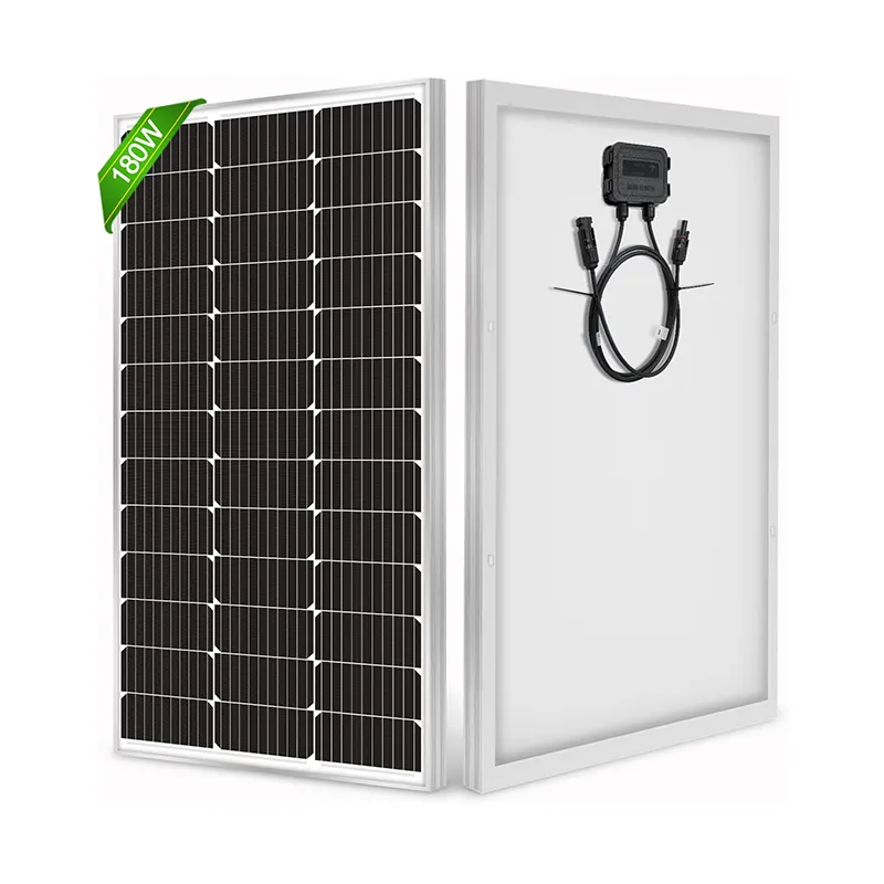 OEM off grid pannello solare 180W 200W celle mono PERC pannello solare 12V 24V miglior prezzo moduli fotovoltaici 200W per RV tetto barca