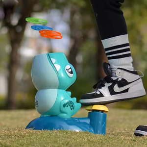 Outside Yard Activities Chasing Launching Toy Catch Saucer <strong>Game</strong> Flying Disc Launcher Toy <strong>Stomp</strong> Flying Disc Launcher Toy for Kids
