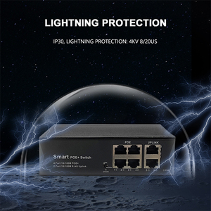 fabrikpreis 100 m 4 port netzwersschalter mit 2 10/100 m uplink port poe switch - Product Image 4