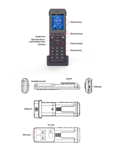 LTE 4G fisso casa e ufficio Desktop IP Phone SASINCOMM S07 Cordless senza fili telefono fisso con funzione di SIP VoIP WiFi - Product Image 5