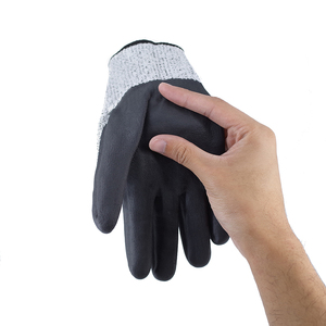 Guantes recubiertos con acabado de microespuma de nitrilo Level5 de fábrica Guantes resistentes a los cortes de seguridad para el trabajo de construcción con revestimiento anticorte - Product Image 5