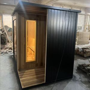 Design moderno Sauna cedro rosso doccia a vapore combinazione con pannello di controllo