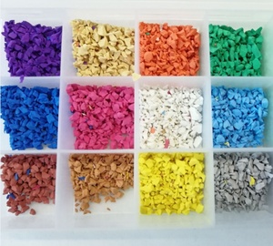 สี1Mm-3Mm ยาง <span class=keywords><strong>EPDM</strong></span> เม็ดสำหรับวิ่งพื้น