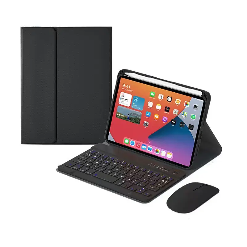 Чехол-книжка для iPad Mini 6 8,3 дюймов с магнитной клавиатурой, держатель для карандашей, поддерживает испанский корейский португальский