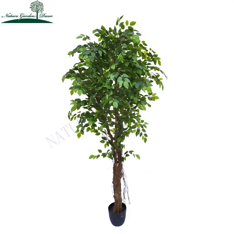 Planta folhagem artificial de seda e árvore baniana personalizada, decoração de 6 pés de fibra