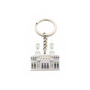 Customized High-quality Saudi Arabian Masjid <strong>Al</strong>-Haram Metal Enamel <strong>Keychain</strong> Tourist Souvenir