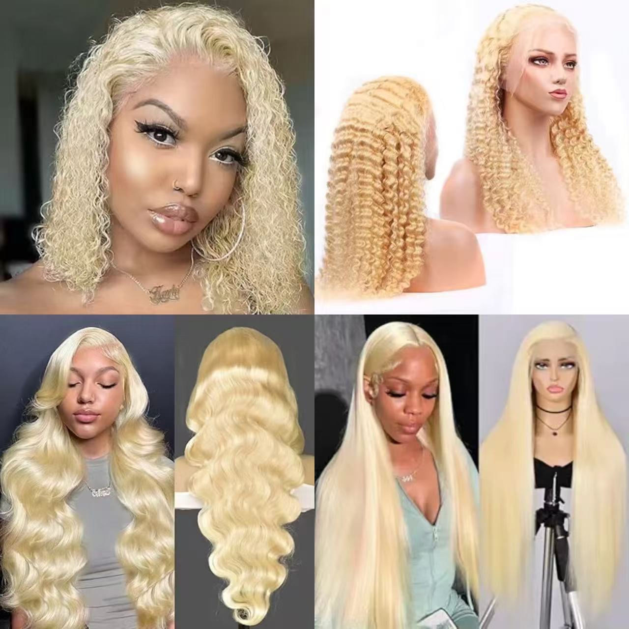 perruque de cheveux blonds