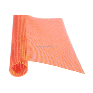 Цветная плетеная 100% сетка с ПВХ покрытием экологически чистая виниловая Водонепроницаемая наружная ткань 1000Dx1000D 12x12 320 г ПВХ сетчатая ткань розовая - Product Image 3