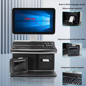 Hardware Full Set 14inch All in One <strong>Computer</strong> POS <strong>Systems</strong> Dual <strong>Display</strong> Touch Screen Cash Register Machine Pos Terminal - Product Image 2