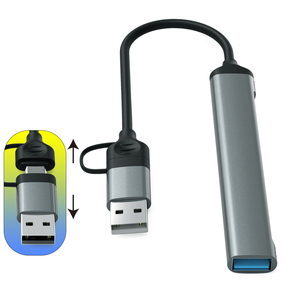 读卡器适配器usb3.0和type-c至usb3.0 5合1集线器适配器，用于笔记本电脑和手机 - Product Image 2