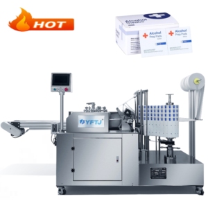 Servo automatico completo ad alta velocità di alta qualità tampone imbevuto di alcol che fa macchina imballatrice - Product Image 1