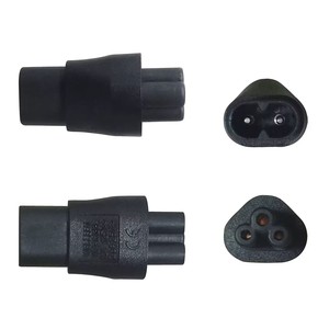 電源コードソケット変換コネクタIEC 320 C8オス-C5メスアダプタプラグ2A銅PDU UPS - Product Image 1