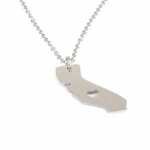 Set di collana pendente in acciaio inossidabile placcato argento personalizzato con mappa degli stati uniti collana di moda buddhismo - Product Image 5