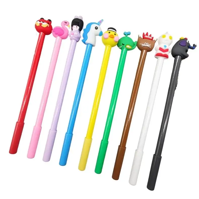Pens Custom Set Kawaii Color Point With Package Glitter Coloring Anime Erasable Kids Stationery Gift Sale Candy Red Gel Ink Pen