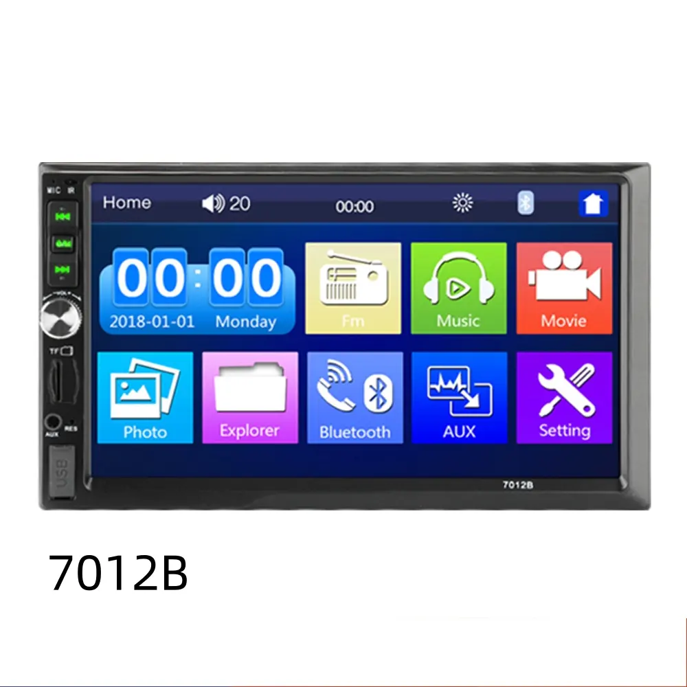 Navegação GPS Tela de toque Rádio Vídeo Música Mídia 7 Polegada Bluetooth Mp5 DVD Multimídia Carro Android Player