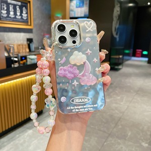 สร้อยข้อมือลูกปัดกุหลาบลายคริสตัลใสเคสโทรศัพท์มือถือ PC สำหรับ iPhone 6 7 8 x XR XS 11 15 16 PRO MAX" - Product Image 6