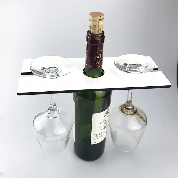 Supporto di vetro di vino di sublimazione mdf di legno cremagliera del vino per pressa di calore