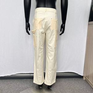 Heavyweight hàng hóa Eo Vòng quần Twill bông vá nút quần đồng bằng thêu Workout quần cho người đàn ông - Product Image 6