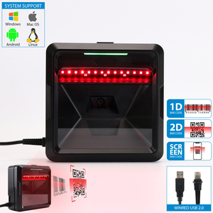 Escáner de código de barras láser con cable 1D con soporte USB Escaneo continuo de manos libres Lector de código de barras ajustable en stock - Product Image 6