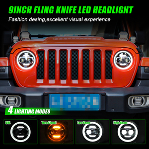 DOT承認120W9インチラウンド<span class=keywords><strong>LED</strong></span>ヘッドライト9 "ジープラングラー用ヘッドランプJLJLU無制限グラディエーターJTアクセサリー2018-2025