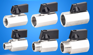 TKFM Both Female Connection Stainless Steel 304 Length 38.5mm Mini Ball Valve 1/4 - Product Image 2