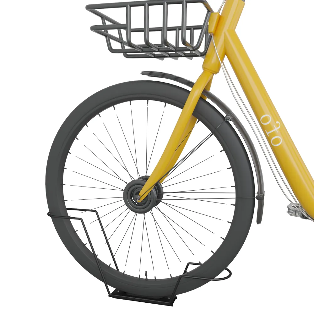 Vente en gros, support de vélo de montagne avant réglable en métal pour le parking de rue