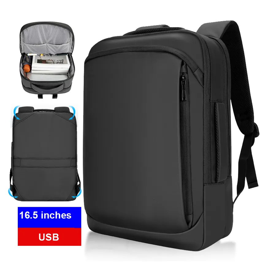 Özel Logo su geçirmez rahat dizüstü USB şarj seyahat spor spor iş çantası sırt çantaları