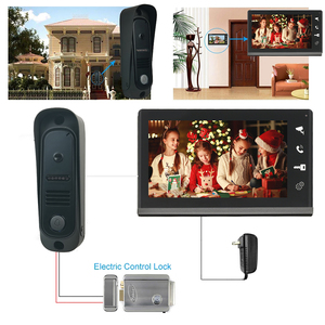 Sistema de intercomunicación con vídeo y 4 cables, timbre con cámara de desbloqueo RFID, pantalla de 7 pulgadas, visión nocturna, teléfono de puerta de casa para Villa - Product Image 3