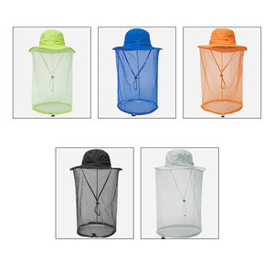 Al Aire Libre 360 sombrero a prueba de mosquitos pesca hombres mujeres malla oculta paraguas protección insectos red insecto cara gorra - Product Image 2