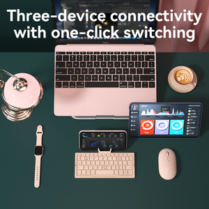 Miniteclado inalámbrico con arco con soporte para teléfono superventas inalámbrico Bluetooth miniteclado plegable portátil compatible con todos los teléfonos - Product Image 2