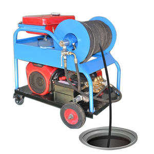 Venda quente 200bar Lavadora De Pressão De Gasolina Esgoto Tubo De Drenagem Limpador Elétrico Drenagem <span class=keywords><strong>Pipeline</strong></span> Máquina De Limpeza Nova Condição