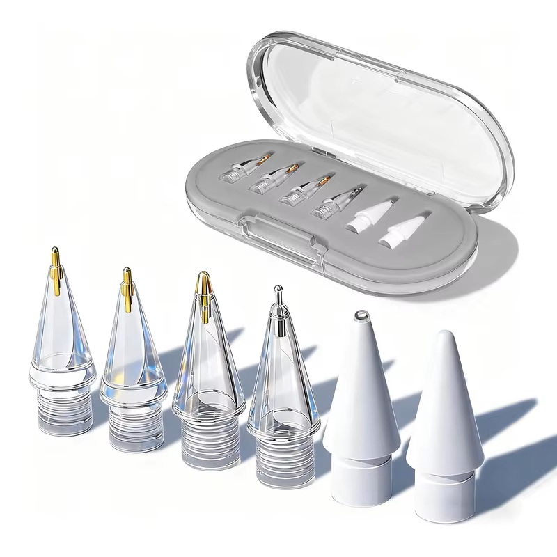 Pack of 6 Grey (3 gold 2silver 1 white nibs)